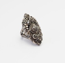 Anel étnico Bali de prata esterlina grande ornamentado tamanho 7 por Sarda comprar usado  Enviando para Brazil