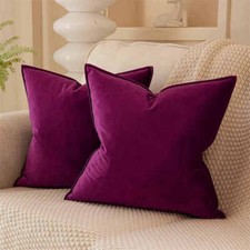Velvet solid cushion for sale  USA