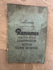 Ransomes lawnmower manual for sale  BUNTINGFORD