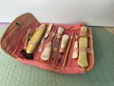 Vintage lata 1950 9-częściowy zestaw do manicure z masą perłową celuloid, używany na sprzedaż  PL