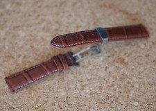 20mm brown crocodile for sale  WAKEFIELD
