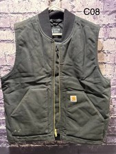 Colete Carhartt Masculino L Preto Zíper Completo L Lona Colcha Forrada V01 BLK Vintage Fabricado nos EUA comprar usado  Enviando para Brazil