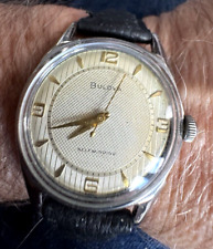 Reloj Bulova Autoenrollable ART DECO SS REDONDO Muy Raro (años 50) FUNCIONA ESFERA ÚNICA segunda mano  Embacar hacia Argentina