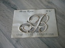 Broderie ancienne monogramme d'occasion  Neuville-aux-Bois
