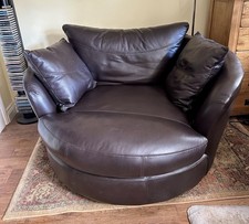 Leather chocolate coloured for sale  WESTON-SUPER-MARE