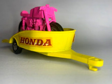 Vintage Lesney Matchbox Honda Trailer Nº 38 Rodas Finas com Motocicleta Rosa Rara comprar usado  Enviando para Brazil