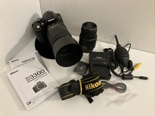 Câmera Nikon D3300 24.2MP DSLR com 2 lentes Nikkor DX 18-55 e 55-300 funciona! comprar usado  Enviando para Brazil
