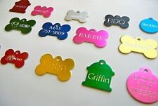 ETIQUETAS PERSONALIZADAS GRAVADAS PARA ANIMAIS DE ESTIMAÇÃO IDENTIFICAÇÃO NOME DE CACHORRO GATO LADO DUPLO comprar usado  Enviando para Brazil