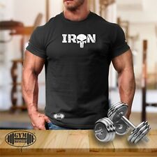 Camiseta Iron Skull Roupas de Ginástica Musculação Treino Exercício MMA Top comprar usado  Enviando para Brazil