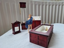 Dolls house mahogany for sale  LEEK