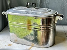 Usado, Antiga banheira rara vintage de aço inoxidável com tampa de alumínio comprar usado  Enviando para Brazil