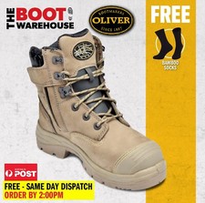 Oliver 55352Z STONE Work Boots, Steel Toe Safety, Side Zip (55332z STONE) na sprzedaż  Wysyłka do Poland