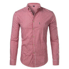 Camisa De Vestir Con Botones Elegante De Algodón A Cuadros Para Hombres Negocios comprar usado  Enviando para Brazil