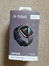 Relógio rastreador de atividade Fitbit Sense - carbono/grafite preto e aço inoxidável comprar usado  Enviando para Brazil