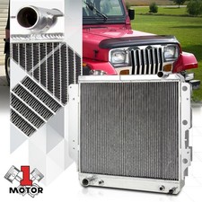 Radiador de alumínio 3 fileiras núcleo desempenho para 87-06 Jeep Wrangler YJ/TJ 2.4-4.2 comprar usado  Enviando para Brazil