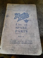Austin seven list for sale  MARLBOROUGH