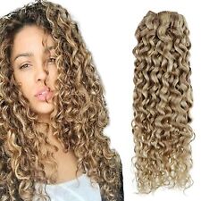 Extensões de cabelo longo encaracolado cabelo humano destaques cabelo loiro natural tecido 100g comprar usado  Enviando para Brazil