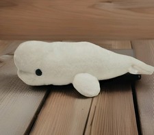 SeaWorld Beluga Baleia Branca Pelúcia Bicho de Pelúcia Oceano Brinquedo Lembrança 15" Olho Azul comprar usado  Enviando para Brazil