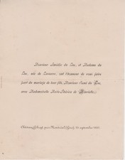 1881 faire part d'occasion  Toulouse-