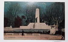 cpa-11-AUDE-NARBONNE-Monument Férroul et Promenade de la Gare,carte Rare! comprar usado  Enviando para Brazil