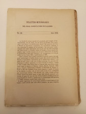 1876 bollettino metereologico usato  Genova