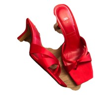 Mules rosse tacco usato  Voghera