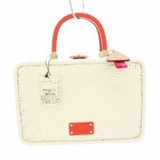 Bolsa cesta de palha Kate Spade Alison branca vermelha charme acento estilo verão YBa0431 comprar usado  Enviando para Brazil