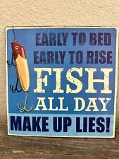 Fishing tin sign for sale  Trabuco Canyon