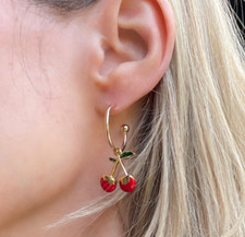 Creolen kirsche charm gebraucht kaufen  Berlin