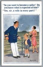 Comic postcard sailor for sale  CORSHAM