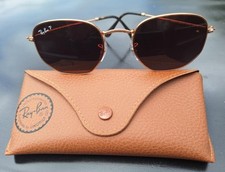 Óculos de sol Ray-Ban plano hexagonal RB3548N 001/Z2 ouro/cobre 51mm Itália FR9 comprar usado  Enviando para Brazil
