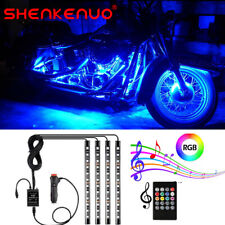 Kit de tiras 4 peças motocicleta RGB LED neon sob luzes brilhantes para BMW Honda Suzuki EUA comprar usado  Enviando para Brazil