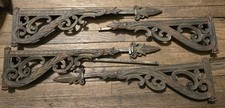 Cortina vintage 4 ornamentada vitoriana braço oscilante 35" motivo flecha comprar usado  Enviando para Brazil
