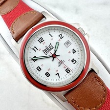 Usado, Vintage Masculino 36mm Everlast Boxe Fácil Leitura Relógio Pulseira de Lona Vermelha, Nova Bateria comprar usado  Enviando para Brazil