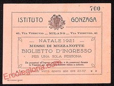 Ag9282 biglietto ingresso usato  Milano