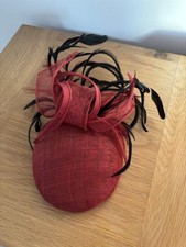 Red fascinator ascot for sale  DUNMOW