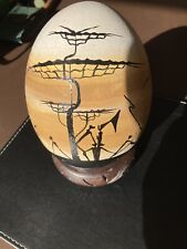 Handpainted ostrich egg for sale  YORK