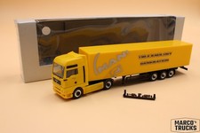 Herpa MAN TGA XXL caixa semi-reboque caminhão amarelo "Trucknology Generation" 1:87 /H, usado comprar usado  Enviando para Brazil