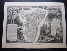 Old geographical map...departm d'occasion  Expédié en Belgium