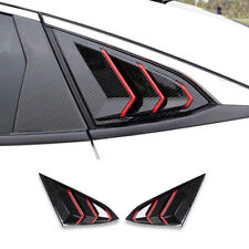 Usado, Guarnição de quadro de obturador de janela lateral para Honda Civic 2016-2021 vermelho + fibra de carbono comprar usado  Enviando para Brazil
