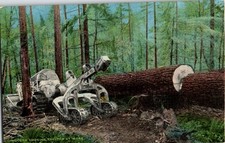 Logging tractor postcard for sale  Southampton