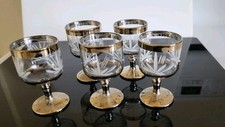 Conjunto antigo de copos de tequila de cristal mezcal gravado de 5 a 1 oz. Prata comprar usado  Enviando para Brazil
