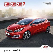 Kia Pro Ceed 09 / 2015 catalogue brochure allemand German na sprzedaż  PL