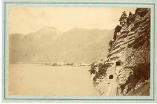 Suisse, tunel Vintage albumen print Tirage albuminé  12x22  Circa 1870  <d, używany na sprzedaż  Wysyłka do Poland