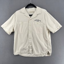 Camisa masculina bordada Abercrombie Fitch gola acampamento colarinho S botão para baixo NY comprar usado  Enviando para Brazil