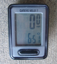 Computador de Bicicleta CATEYE Velo 7 - Com Fio, Preto - Ciclômetro de Bicicleta, Completo, BOM! comprar usado  Enviando para Brazil
