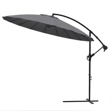 Parasol Vounot z wysięgnikiem szary 300 x 250 cm - parasol ogrodowy na sprzedaż  PL