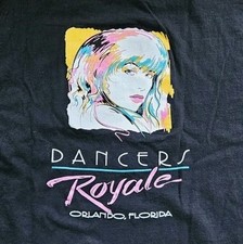 Camiseta Vintage Anos 90 Dancer's Royale Orlando Florida Strip Club GG Neon, usado comprar usado  Enviando para Brazil