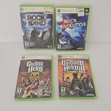 Lote 4 jogos Xbox 360 (Rock Band, Révo, Guitar Hero Aerosmit e Legends of Rock) comprar usado  Enviando para Brazil