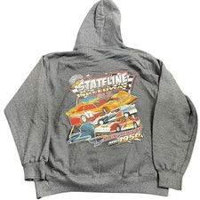 Moletom com capuz vintage Stateline speedway corrida pista sujeira tamanho grande comprar usado  Enviando para Brazil